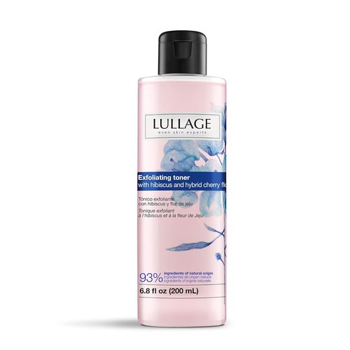 Lullage Exfoliating Face Toner - Alcohol-Free with Hibiscus Extract for All Skin Types | 6.8 Fl Oz