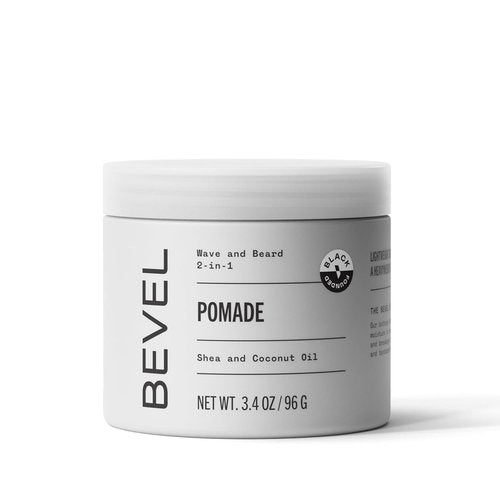 Bevel Beard Balm & Hair Pomade - Moisturizing Coconut Oil & Shea Butter Formula, 3.4 Oz | Reduces Frizz & Breakage