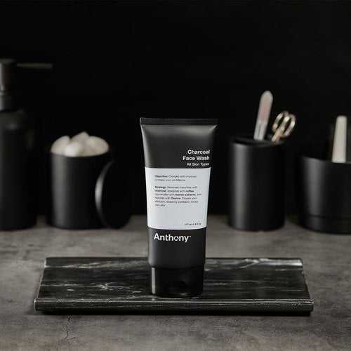 Anthony Charcoal Face Wash - Detoxifying & Energizing Formula with Coffea Arabica | 6 Fl Oz, Sulfate-Free