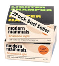 Modern Mammals Light Shampoo Bar - Gentle Wash for Sensitive Scalps | Vegan & Fragrance-Free (2 Pack x 2.4oz)
