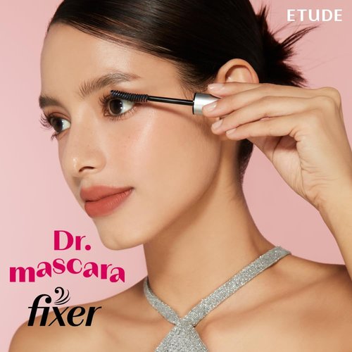 ETUDE Dr. Mascara Fixer - Long-Lasting Smudge-Proof Formula for All-Day Curl Hold | Vegan Black (0.203 Fl Oz)