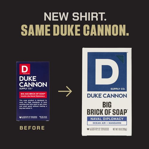 Duke Cannon Ultimate Freshness Soap 3-Pack Midnight Swim, Superior, & Naval Diplomacy - 10 oz Bars with Aquatic, Fresh Water, & Oceanic Scents - Triple Milled, American-Made
