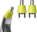 Precision Nose Trimmer Replacement Heads - 360° Dual Blades, Waterproof, Fits QP2520/QP2530/QP6520, 2 Count