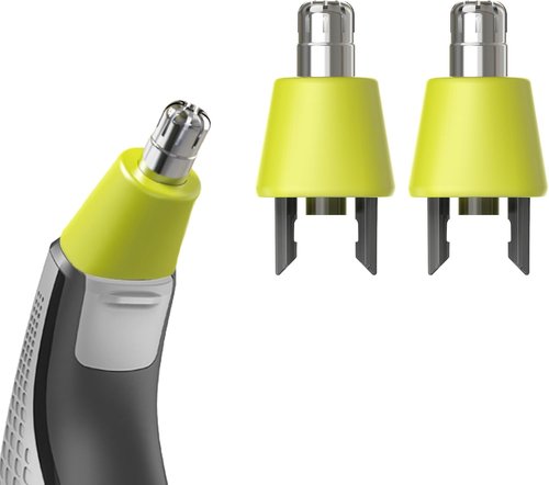 Precision Nose Trimmer Replacement Heads - 360° Dual Blades, Waterproof, Fits QP2520/QP2530/QP6520, 2 Count