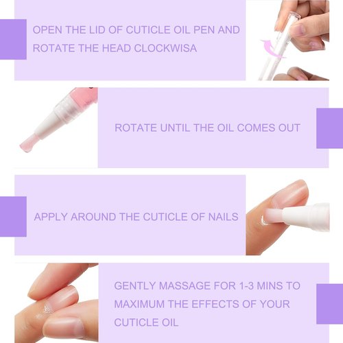 15 PCS Cuticle Oil for Nails, GRUNIL Cuticle Oil Pen for Nail Growth Treatment, Nail Strengthener for Thin Nails and Growth Nail Oil Home Nail Care Kit Pedicure Supplies Manicure Tools