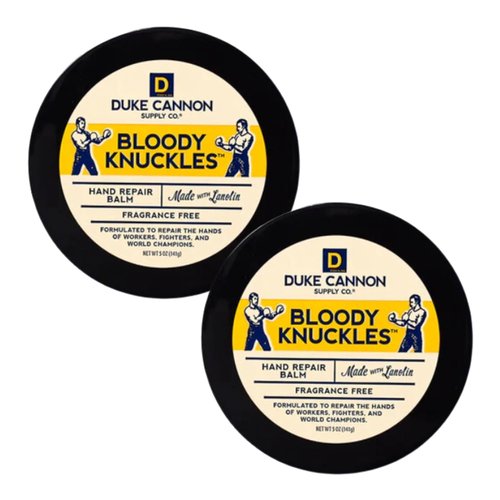 Duke Cannon Bloody Knuckles Hand Repair Balm - Unscented Moisturizer for Hardworking Hands, Repair and Revitalize Dry, Cracked Skin, (5 oz. - 2 Pack)