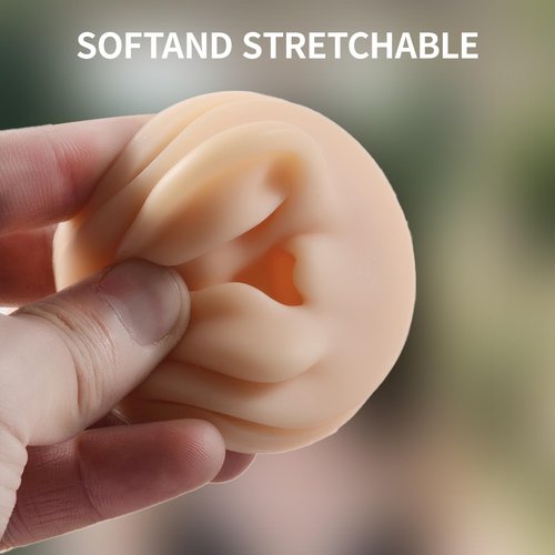 Piercing Kit Silicone Model Body Part Displays Set, 8pcs Soft Body Piercing Practice Model Kit with Display Holder,Soft Fake Tongue Mouth Nose Eye Navel Ear 5D Model Training Tool Kit for Piericng