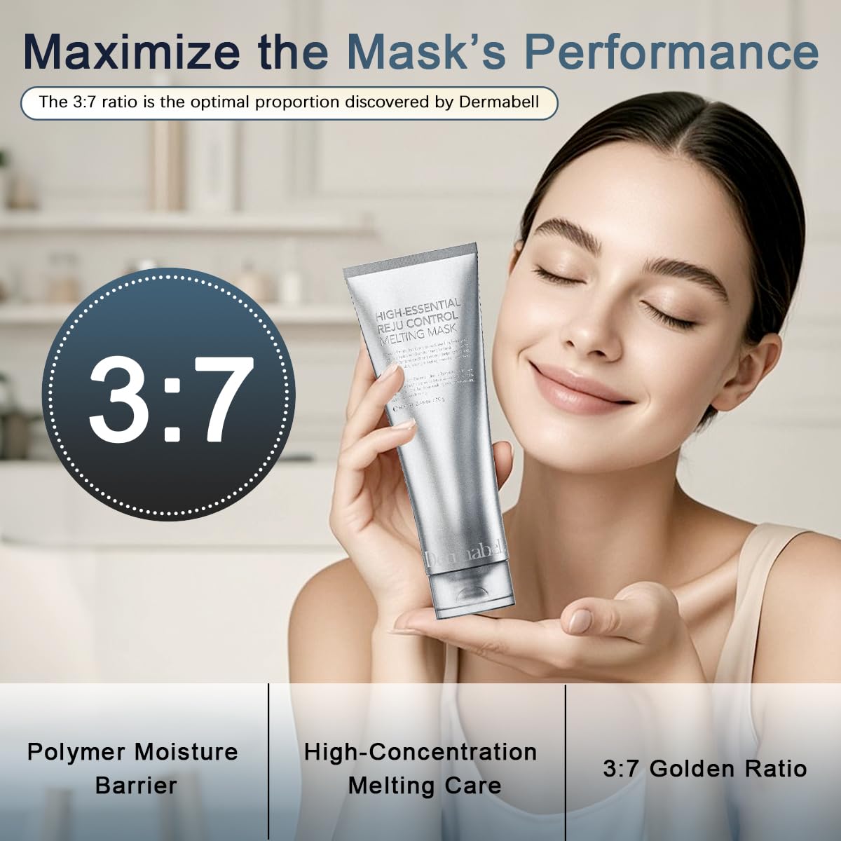 Dermabell Wrapping Mask Collagen Overnight Peel - Off Facial Mask, No Synthetic Resins,Hydrolyzed Collagen for Dry Dull Skin, with Probiotic Ferment 2.53 fl.oz