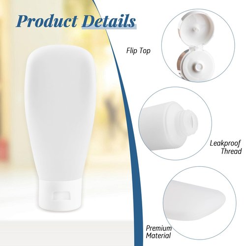 15 Pack 100ml/3.4oz Plastic Squeeze Bottles Travel Tubes Cosmetic Soft Makeup Toiletry Containers with Flip Cap for Facial Cleanser Body Bath Shower Gel Lotion Cream Shampoo