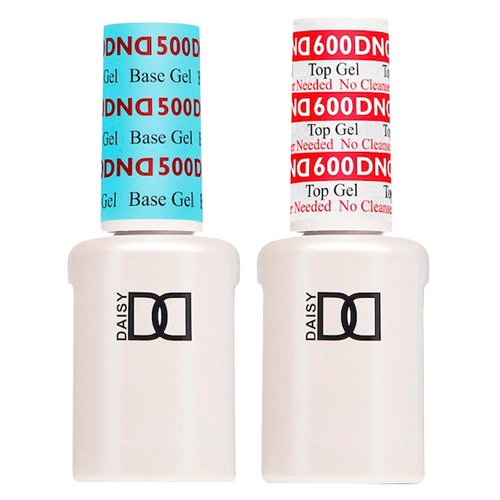 DND Gel Polish Set - UV/LED Base & No Cleanse Top Coat Duo | Professional 0.5 Fl Oz Each