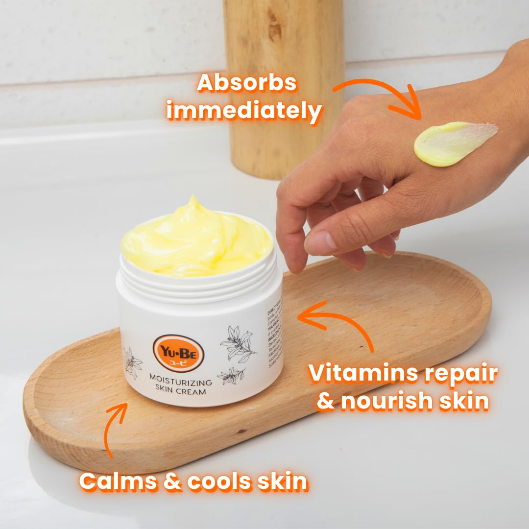 Yu-Be Moisturizing Skin Cream - Deeply Hydrating Non-Greasy Formula for Severely Dry Skin | 4.4 Fl. Oz. Jar