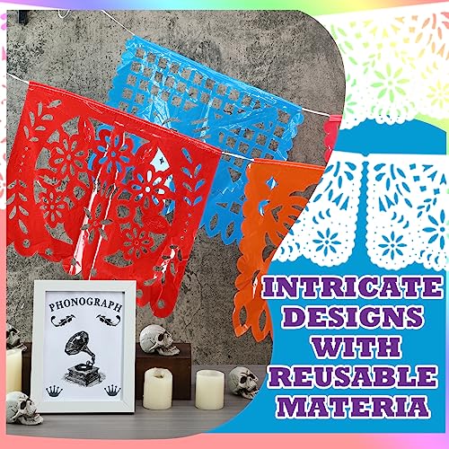 300 FT Mexican Fiesta Banners - Papel Picado Party Decorations - Kinlop