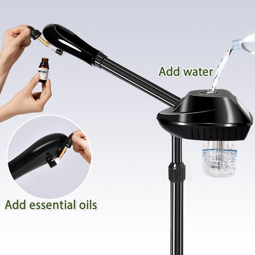 LKT COBTAC Face Steamer Professional,Steamer for Facial on Wheels,Ozone Face Steamer for Deep Facial Cleansing