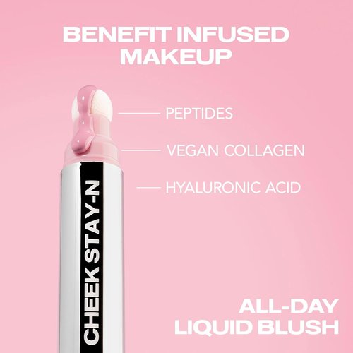 Sacheu Cheek STAY-N Liquid Blush - High Pigment, Buildable Cream for Dewy Radiance | Long-Lasting & Cruelty-Free (I'm Cute)
