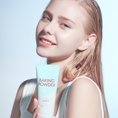 ETUDE Baking Powder Pore Cleansing Foam 1+1 Set, Face Wash for Deep Dead Cells, Micro Sized Baking Powder to Clean Deep Inside Poer, Soft and Creamy Bubble, Korean Skin Care (21.16 Ounce, 300g*2)