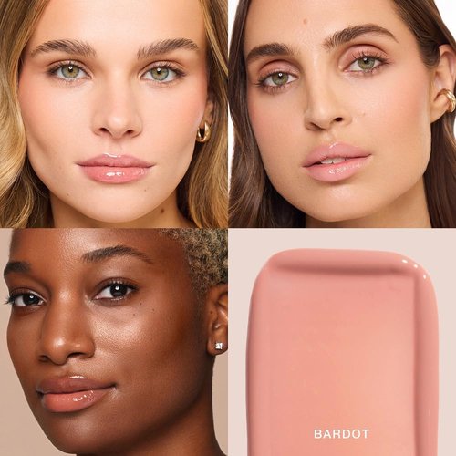 Jouer The Lip Edit Deluxe Tinted Lip Oil Trio - Hydrating, High Shine, Non-Sticky | 3 Shades with Apricot, Jojoba & Vitamin E