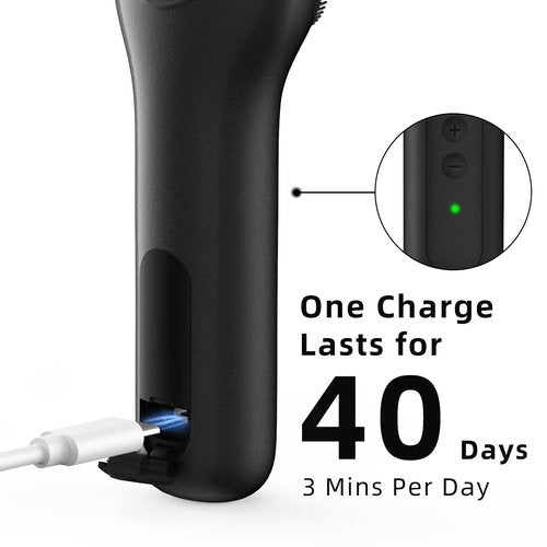 Facial Cleansing Brush Portable Waterproof Rechargeable Face Wash Brush, Electric Deep Cleaning for Men & Women (Black)