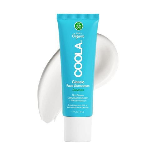 COOLA Organic Face Sunscreen SPF 30 - Vegan & Gluten-Free Daily Sunblock Lotion | Cucumber, 1.7 Fl Oz