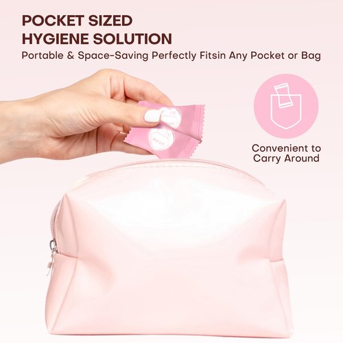 Fcaeon Compressed Towel Tablets 100 Count Disposable Face Towel Individually Wrapped 9×7.5 Inch Portable Washcloths Compact Cloths for Travel Essentials Camping Hotel Makeup Removal Cleaning (Pink)