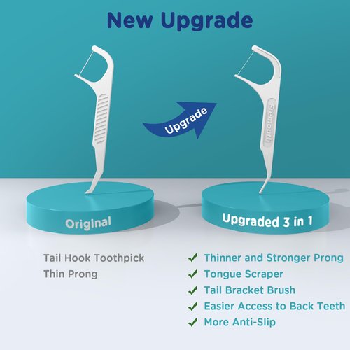 Fremouth 3-in-1 Braces Flossers - Orthodontic Dental Floss Picks, 100 Count (Pack of 1)