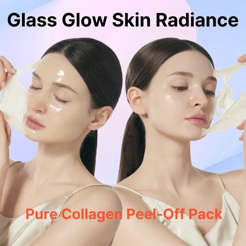 ELT Collagen Peel Off Facial Mask Pack - Hydrating & Firming Wrapping face Mask with 5 Types of Collagen, 8 Peptides, Silicone Brush Korean Skincare (60 ml / 2.02 fl.oz)