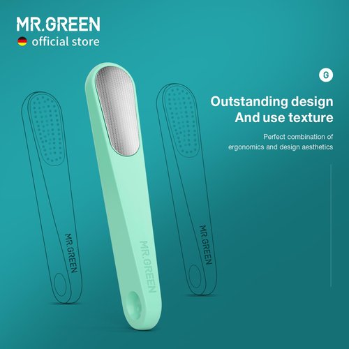 MR.GREEN Foot File Double Sided Callus Remover for Dead Skin Professional Pedicure Tools Callous Scraper Foot Sander Heel Filer (Green)