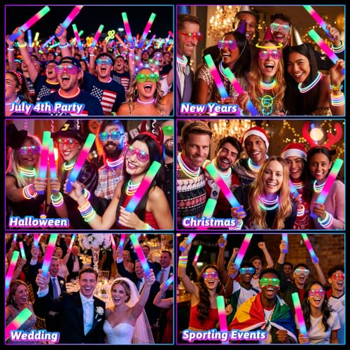 Glow in the Dark Party Supplies Kit for Kids & Adults Neon Decorations