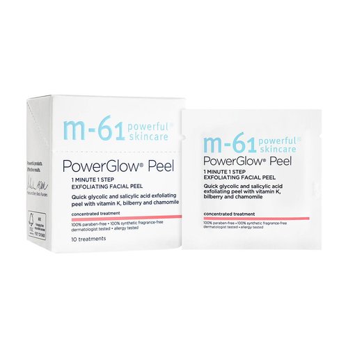 M-61 PowerGlow Peel - Exfoliating Facial Peel with Glycolic & Salicylic Acid | 10 Treatments in 1 Minute