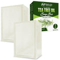 Tea Tree Oil Soap Bar for Face & Body – All Natural Remedy Skin Cleanser – Pure Essential Oil Infused Skincare Cleansing Soap for Dirt & Acne - Tea Tree Face & Body Wash Made in USA