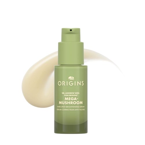 Origins Mega-Mushroom Dark Spot Serum - Reduces Hyperpigmentation & Post-Acne Marks | With Vitamin C & Reishi Mushroom, 1 Fl Oz