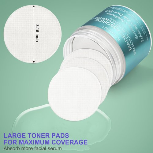 Madecassoside Toner Pads, Mild Exfoliating Pads, Calming Blemish Face Pad -Centella, Niacinamide, BHA Salicylic Acid for Soothe, Uneven Skin Tone, Dark Spots, Skincare 125 Pad Valentines Day