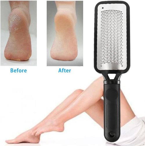 Skiennix Foot File - Stainless Steel Callus Remover for Professional Pedicure | Ideal for Wet & Dry Feet