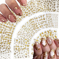 Gold Nail Art Stickers Decals Set - Style-13, 30 Sheets Self-Adhesive Flower & Leaf Designs for Nails