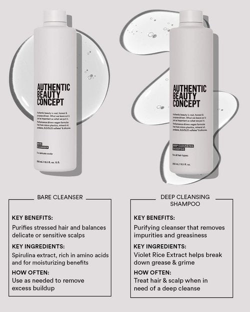 Authentic Beauty Concept Deep Cleansing Shampoo - Vegan & Cruelty-Free | Removes Impurities for All Hair Types