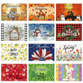48 Pcs Colorful Fall Thanksgiving Halloween Placemat Set - 12 x 18 Inches Rectangle
