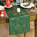 Dark Green Dutch Fleece Table Runner 13x108 Inch Holiday Kitchen Decor