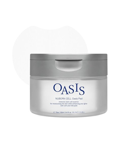 Nuborn Cell Oasis Pad - Korean Toner Pads with Stem Cell Serum & PHA | Hydrating 160ml, 70 Soft Pads for Glowing Skin