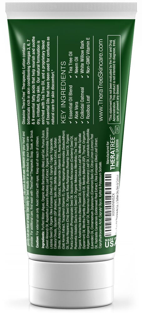 TheraTree Tea Tree Oil Lotion - Soothing Moisturizer with Neem Oil & Aloe Vera for Dry Skin | 5 oz