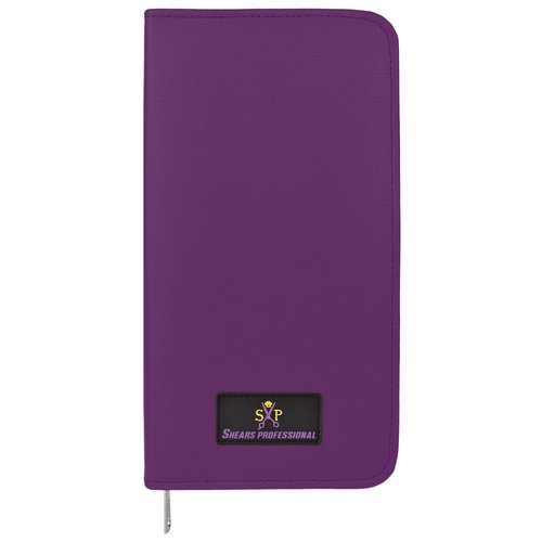Shears Professional Leather 5 Scissor & Shear Storage Case for Hairstylist - Hairdresser -Scissor Holder Perfect for home-saloon use (Purple)