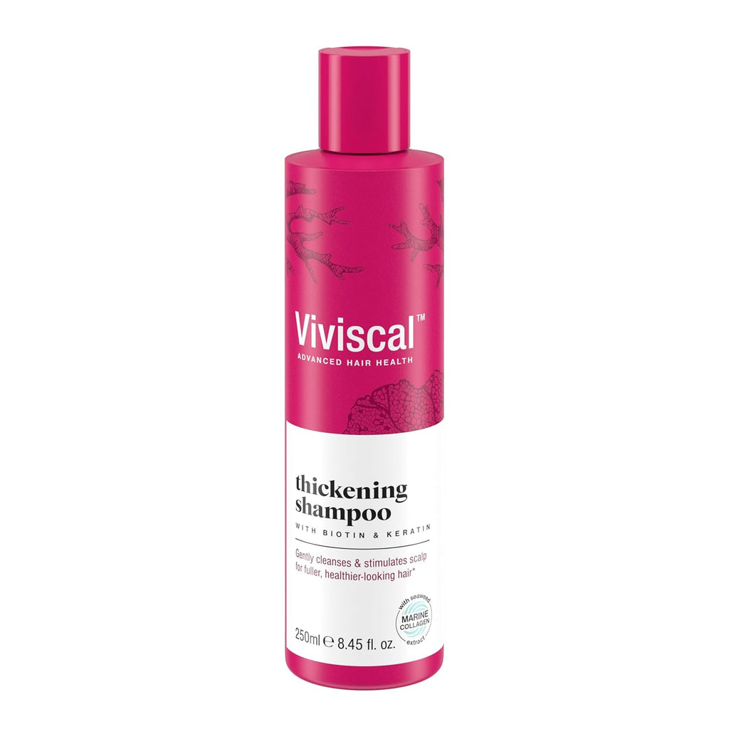 Viviscal Thickening Shampoo - Biotin & Keratin Formula with Marine Collagen | 250ml (8.45 fl. oz.) for Stronger Hair