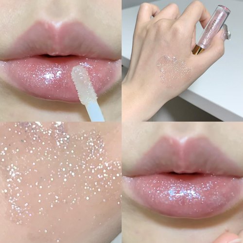 Petansy Shimmery Glitter Lip Gloss Set - 5 Colors of Nourishing Hydrating Lip Plumper