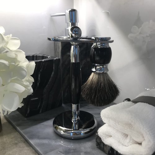 PerPro Luxury Shaving Brush & Razor Stand Universal Shaver Holder with Weighted & Non Slip Base