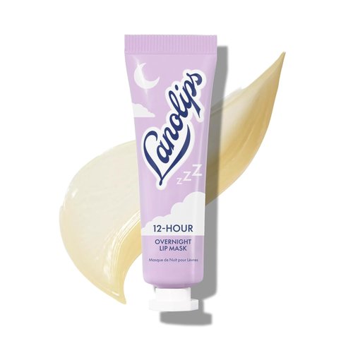Lanolips 12 Hour Overnight Lip Mask - Hydrating Lip Balm with Hyaluronic Acid & Vitamin C - Restore & Soften While You Sleep - 0.52 oz / 15 g