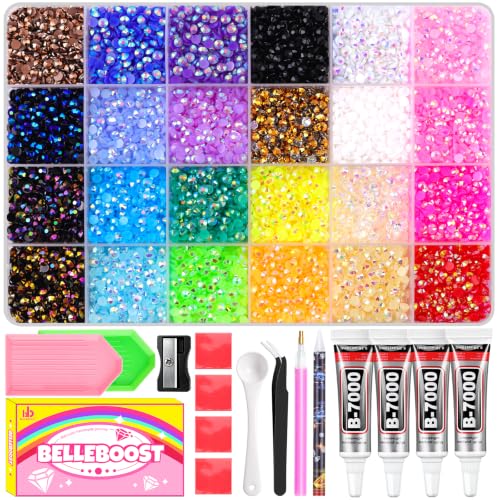 Bedazzling Rhinestone Kit with 36,000 Gems & Adhesives for Crafts