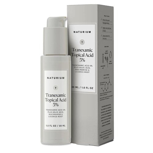 Naturium Tranexamic Topical Acid 5% - Brightening Face & Skin Care with Kojic Acid, 1 oz