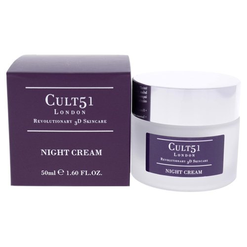 Cult51 Night Cream - Intensely Hydrating Anti-Aging Moisturizer - Reduces Wrinkles & Restores Glow - 1.6 Oz