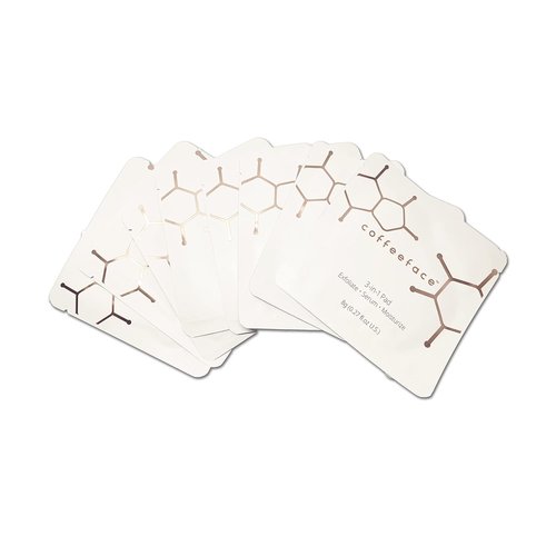 Coffeeface Anti-Aging Moisture Pads - 3-in-1 Exfoliating & Hydrating Skin Treatment | 8 Count | Hypoallergenic