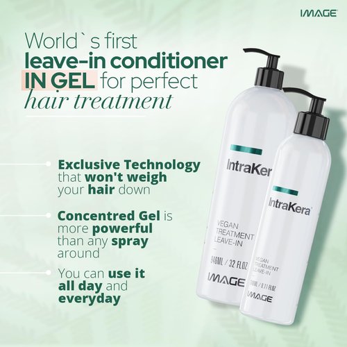 Image Intrakera Leave-In Conditioner - Frizz Control & Detangler for All Hair Types - 32 Fl Oz