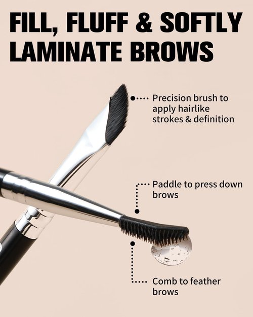 EIGSHOW Dual-Ended Precision Eyebrow Brush & Comb - Professional Eye Makeup Tool for Perfect Brows & Liner