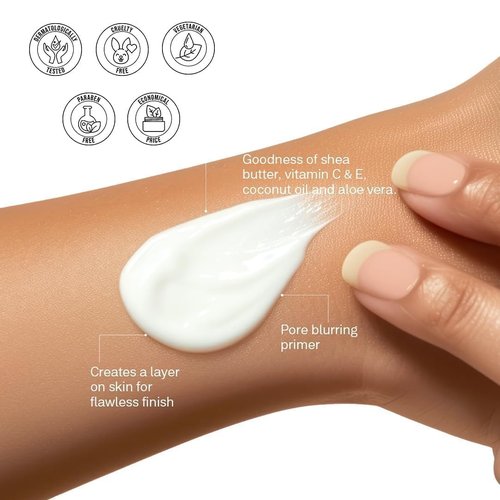 FLi.CKA Silk Touch 3-in-1 Moisturizer & Primer for Face Makeup - Hydrating, Lightweight Formula | 60g
